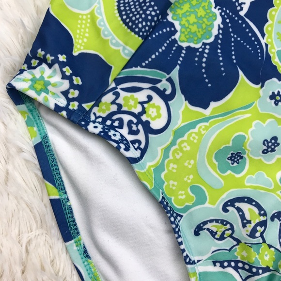 Folded & Hung One Piece Swimsuit Floral Tie Back - Picture 4 of 7